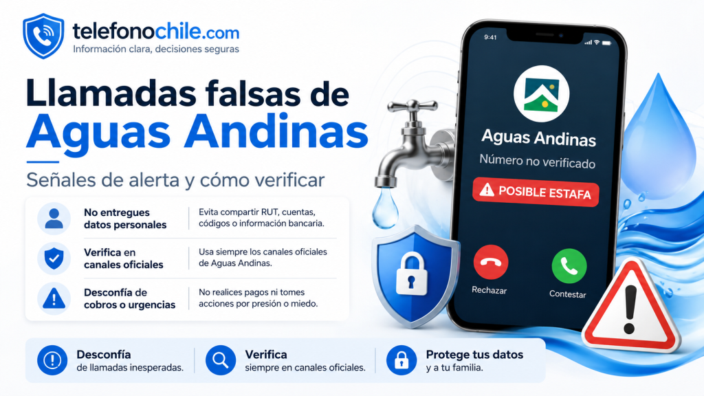 Llamadas falsas de Aguas Andinas