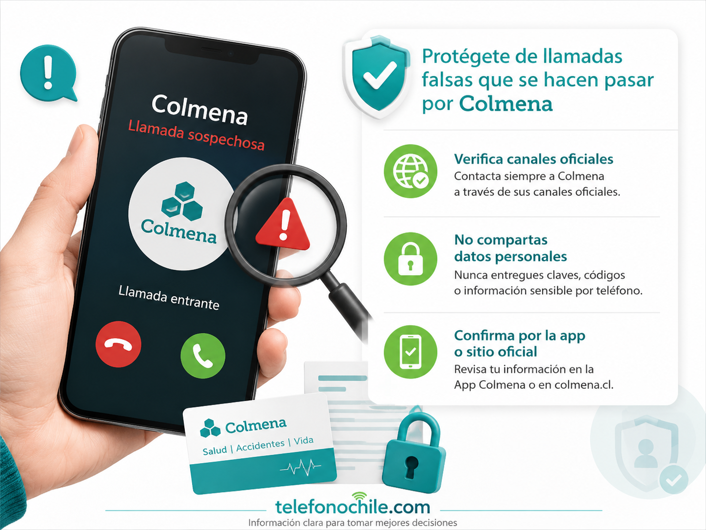 Modalidades comunes de llamadas falsas de Colmena