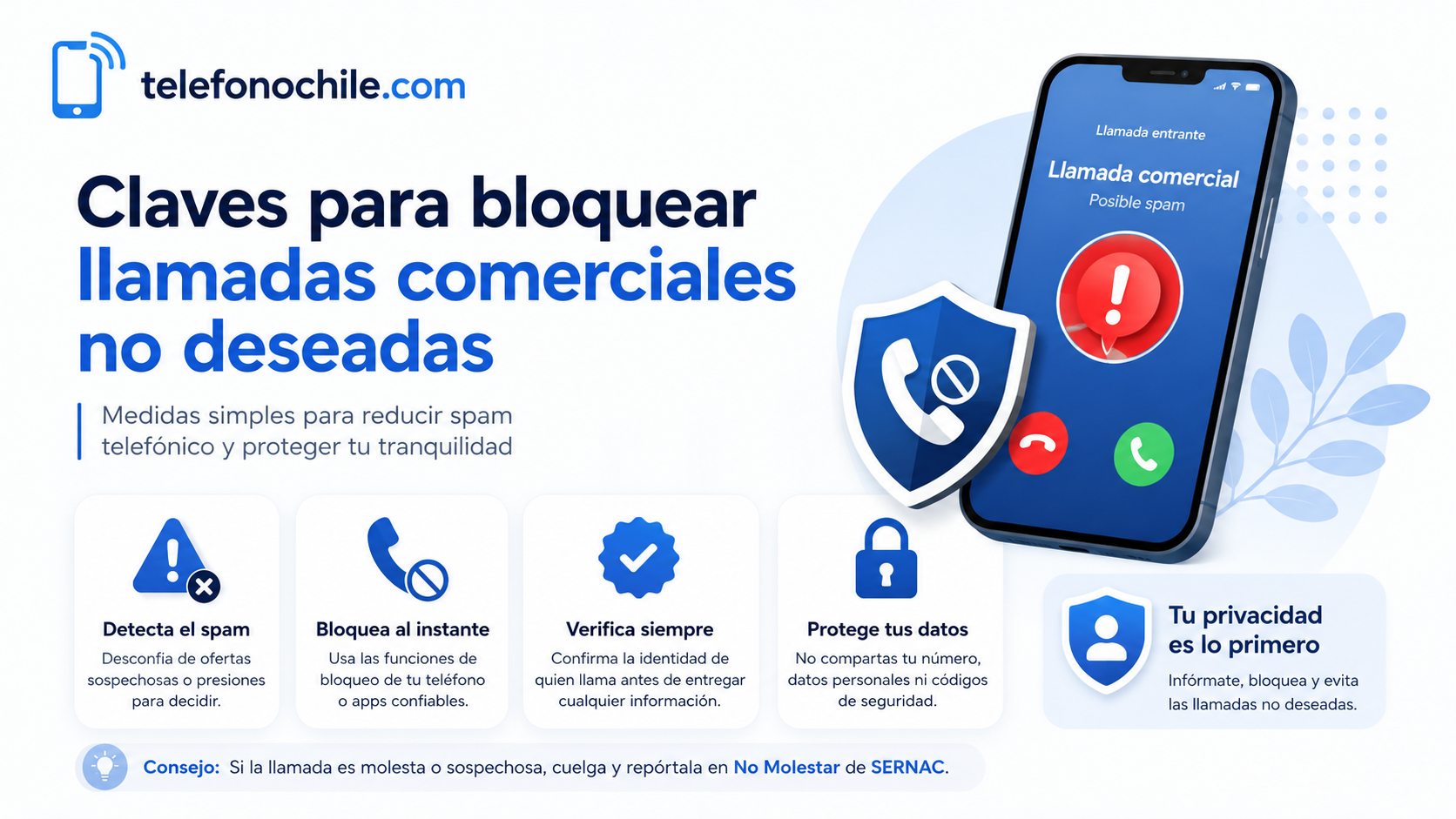 Prefijos para identificar llamadas comerciales en Chile